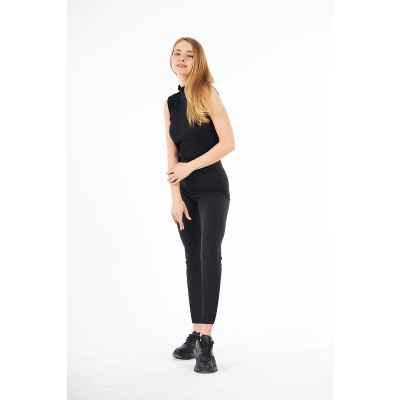 Black Cotton Jersey Leggings | Montivo Pakistan