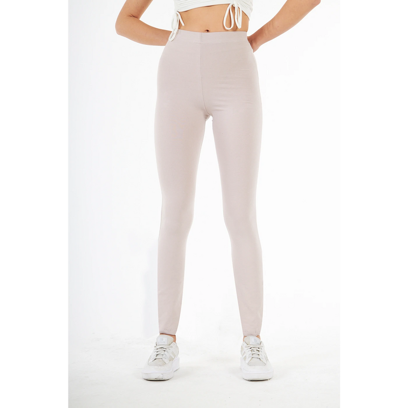 Nude Cotton Jersey Leggings | Montivo Pakistan