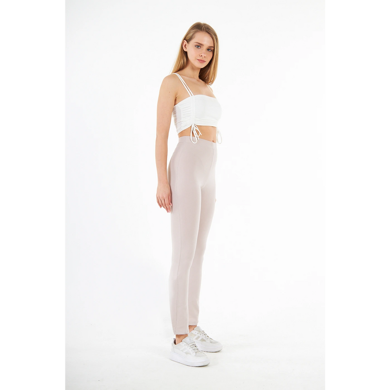 Nude Cotton Jersey Leggings | Montivo Pakistan