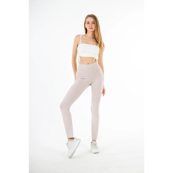 Nude Cotton Jersey Leggings | Montivo Pakistan