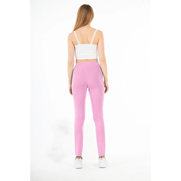 Pink Cotton Jersey Leggings | Montivo Pakistan