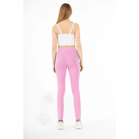 Pink Cotton Jersey Leggings | Montivo Pakistan