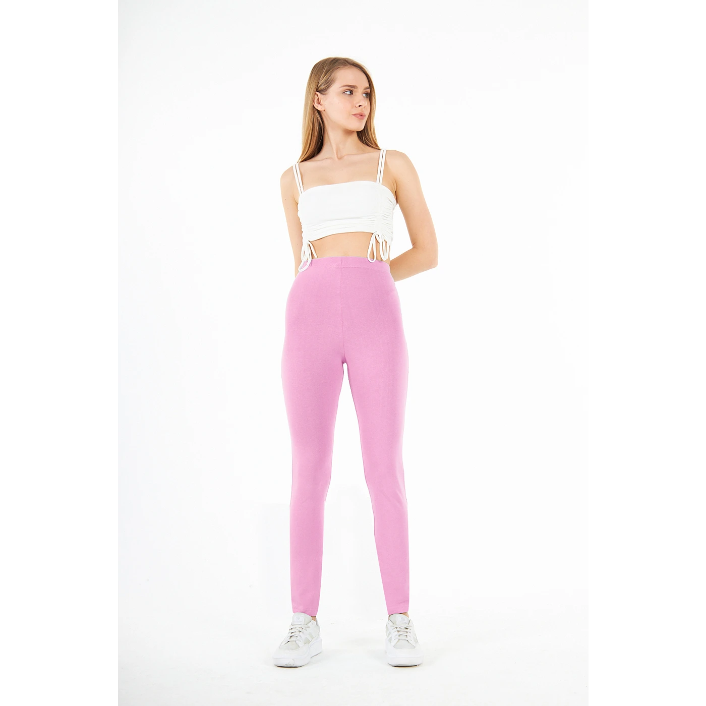 Pink Cotton Jersey Leggings | Montivo Pakistan