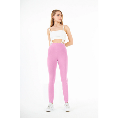 Pink Cotton Jersey Leggings | Montivo Pakistan