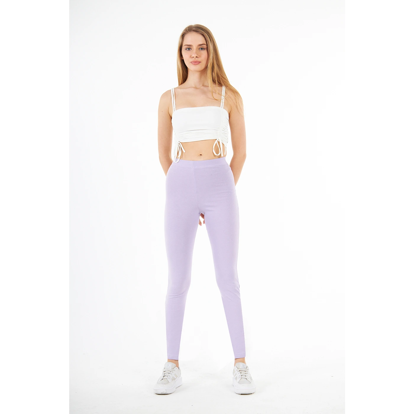 Lilac Cotton Jersey Leggings | Montivo Pakistan