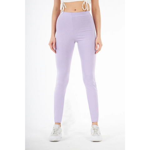 Lilac Cotton Jersey Leggings | Montivo Pakistan