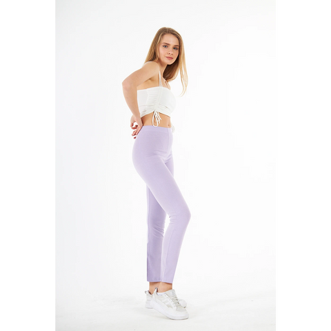 Lilac Cotton Jersey Leggings | Montivo Pakistan
