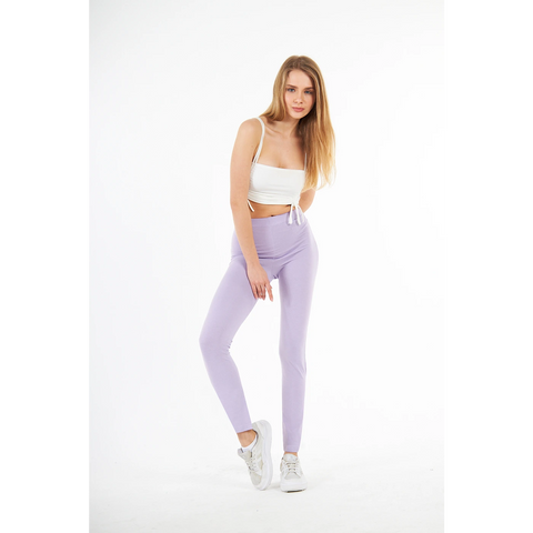 Lilac Cotton Jersey Leggings | Montivo Pakistan