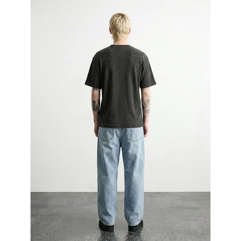 Black STWD Waffle Overszied Tshirt | Montivo Pakistan