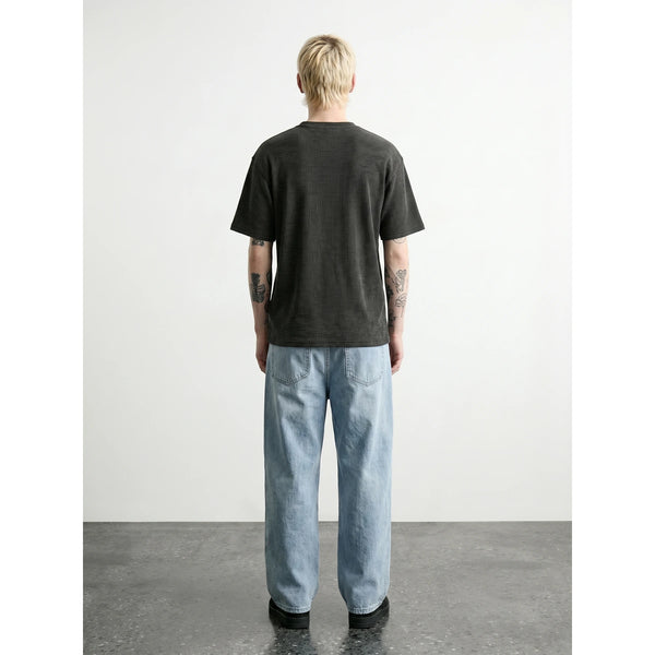 Black STWD Waffle Overszied Tshirt | Montivo Pakistan