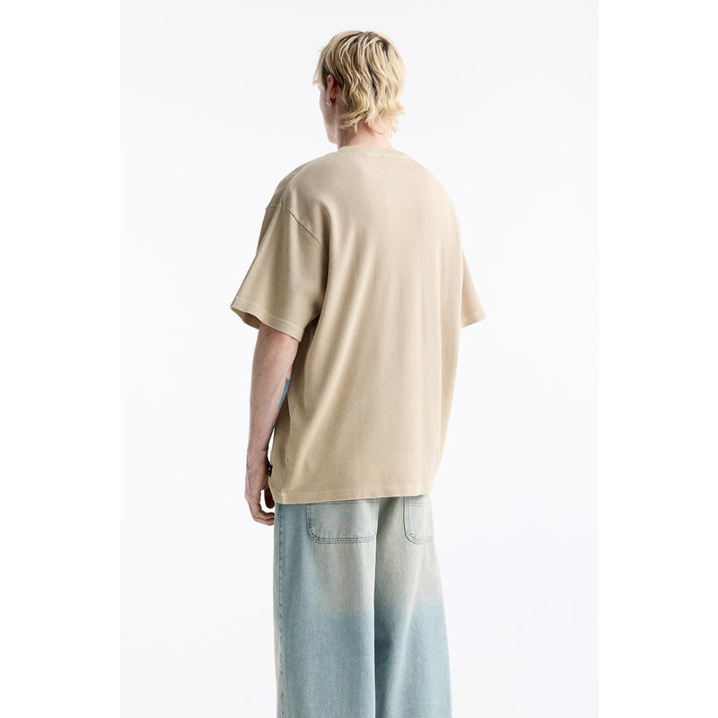 Beige STWD Waffle Overszied Tshirt | Montivo Pakistan