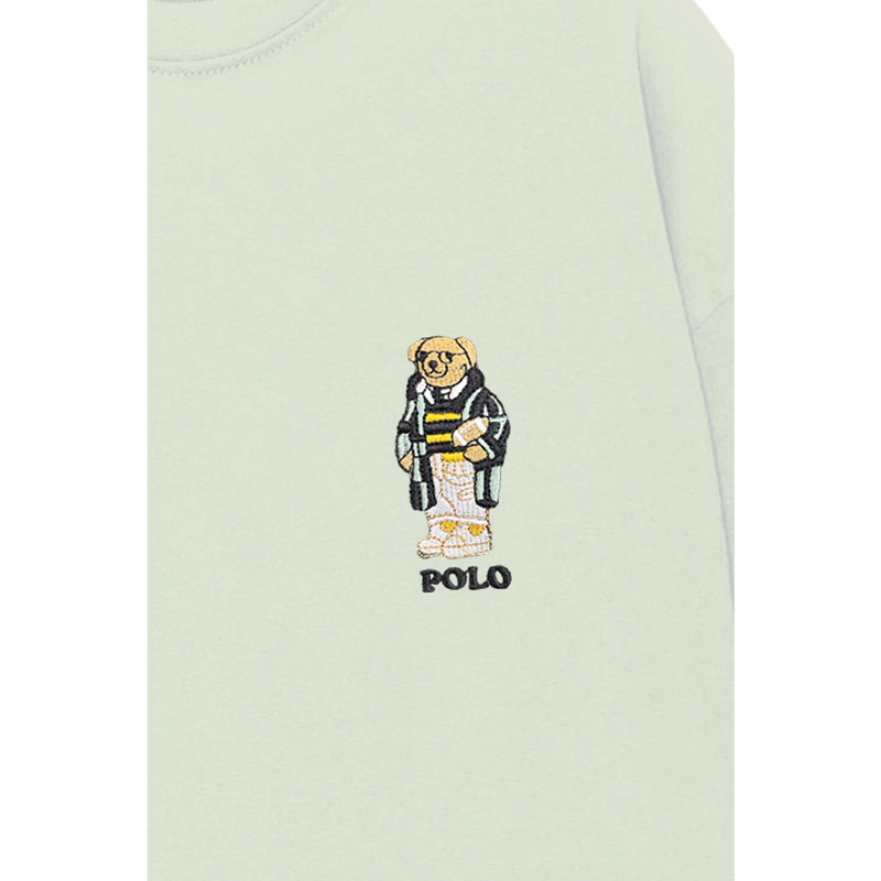 Tea Green RL Bear Oversized Tshirt | Montivo Pakistan