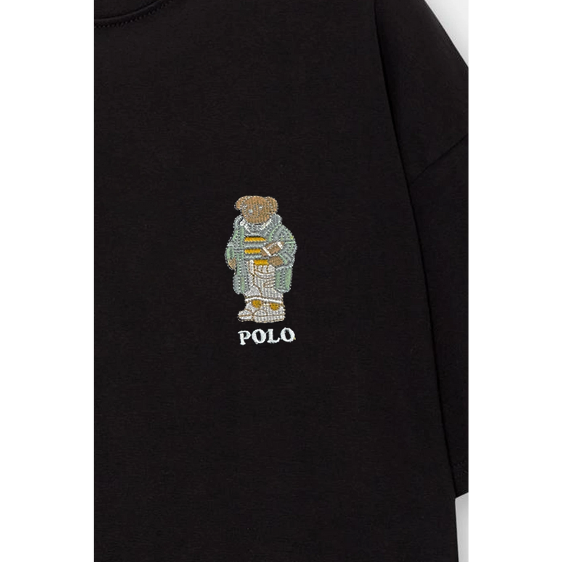 Black RL Bear Oversized Tshirt | Montivo Pakistan