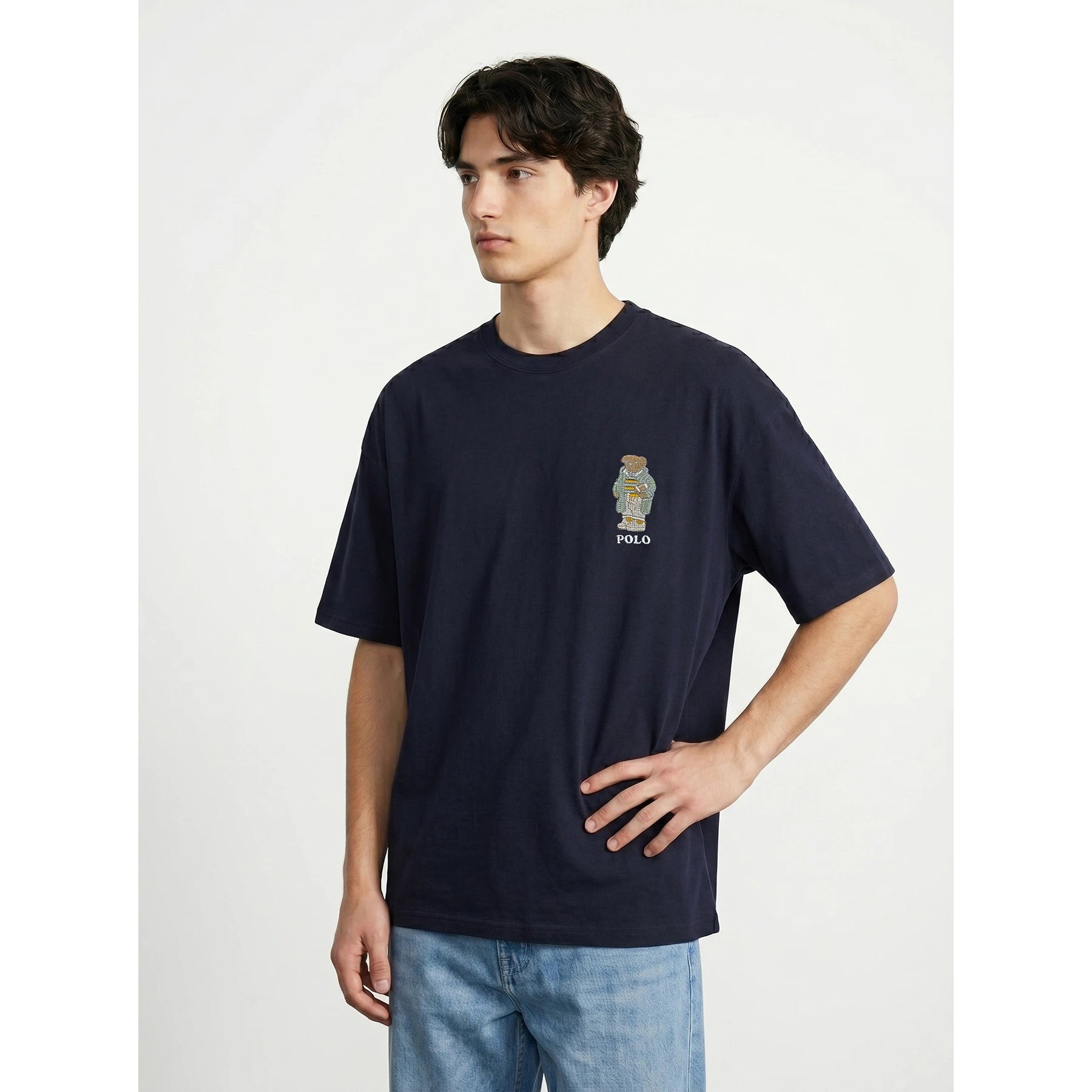 Navy RL Bear Oversized Tshirt | Montivo Pakistan