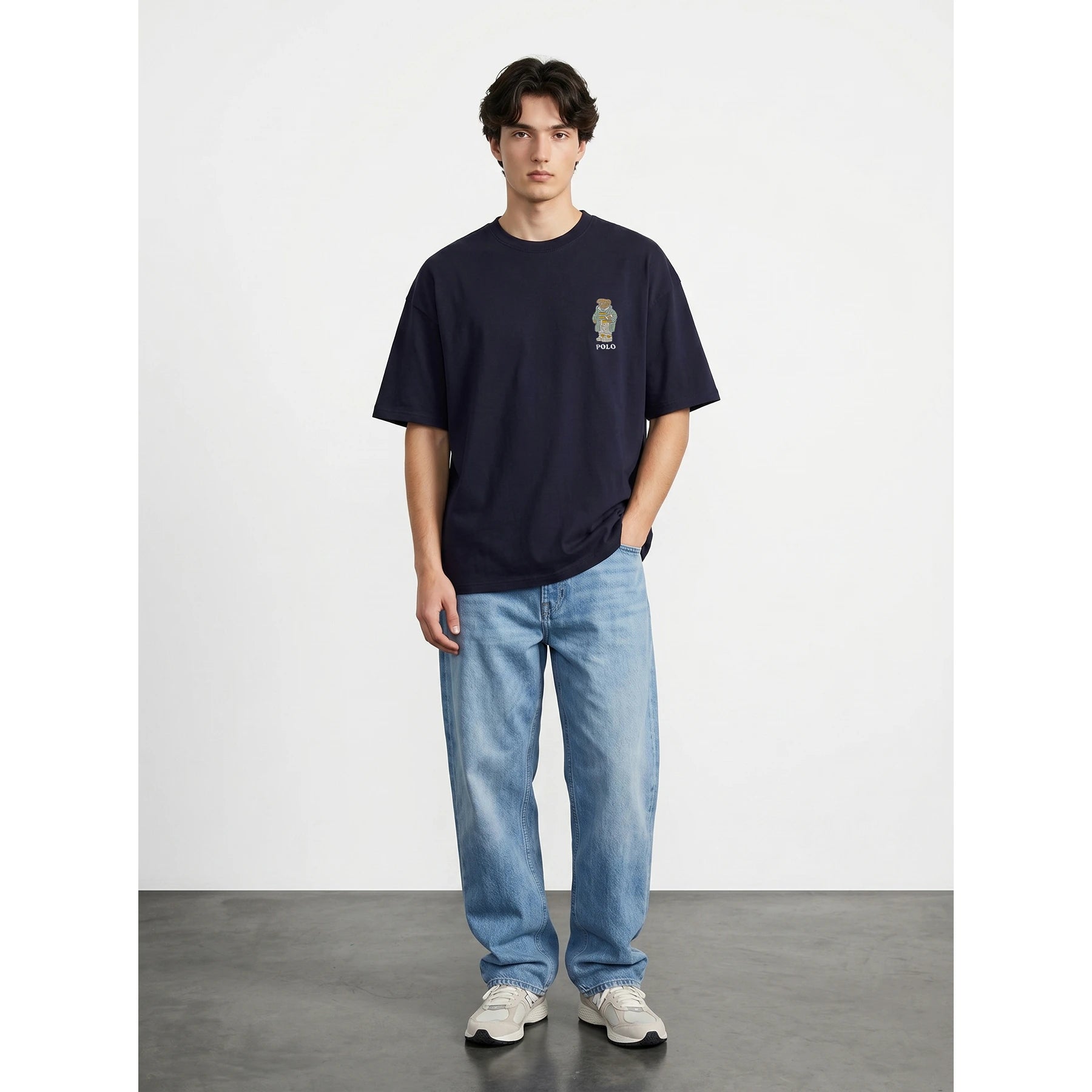 Navy RL Bear Oversized Tshirt | Montivo Pakistan
