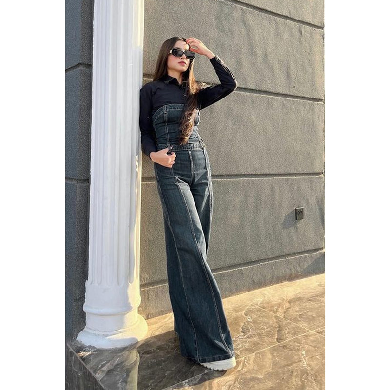 Vintage Blue Denim Jumpsuit | Montivo Pakistan