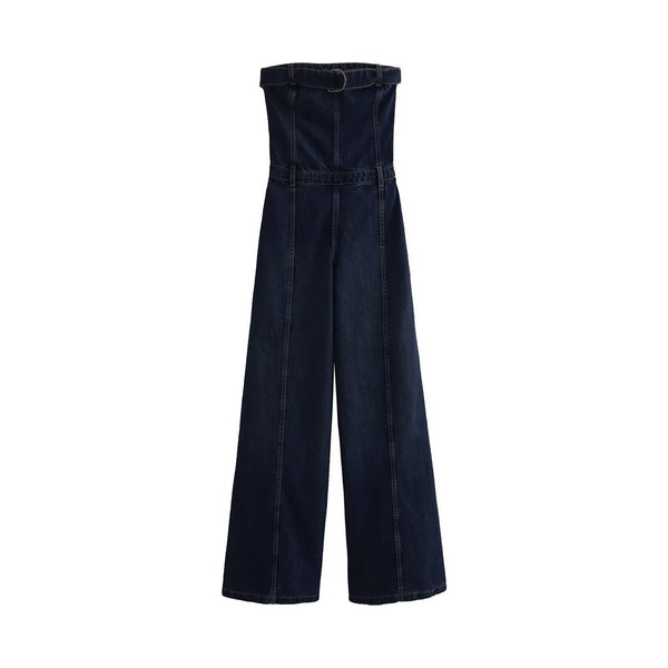 Dark Blue Denim Jumpsuit | Montivo Pakistan