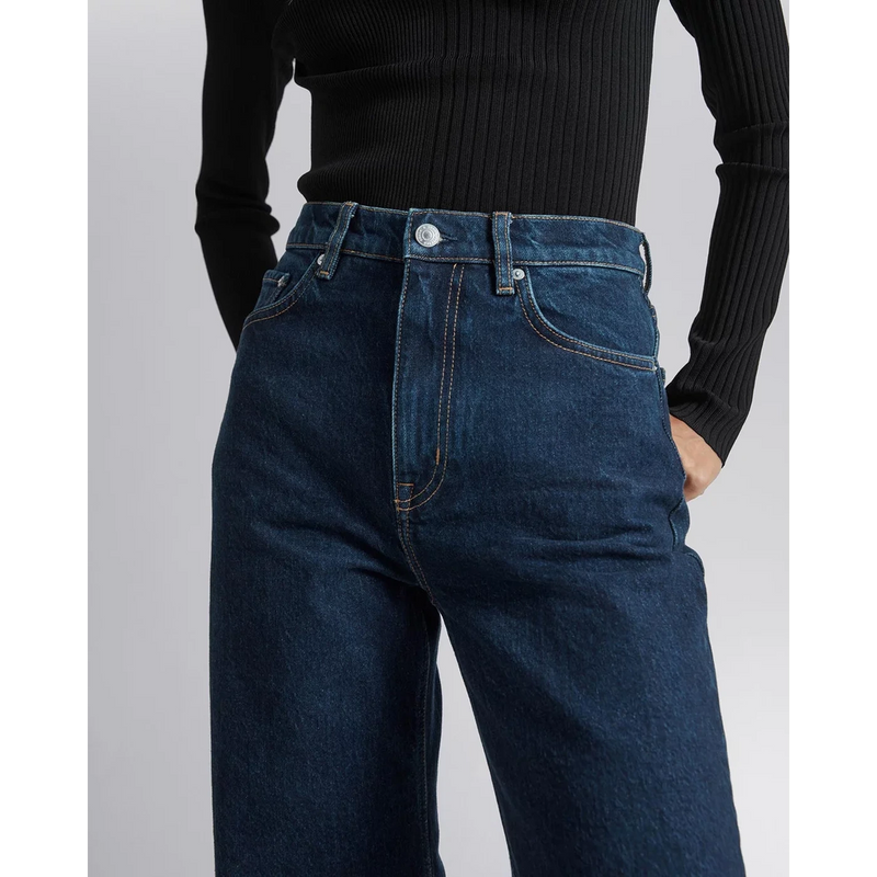 Mid Blue Long Wide Leg Jeans | Montivo Pakistan