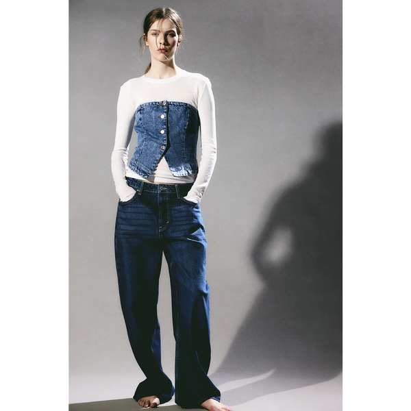 Baggy High Waist Blue Jeans | Montivo Pakistan