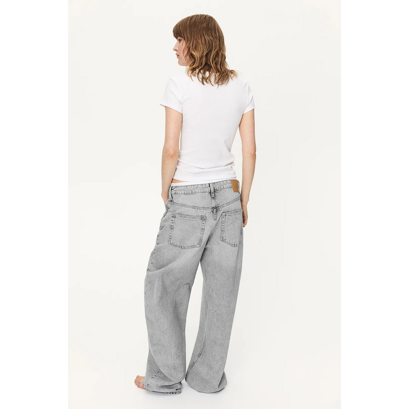 Baggy High Waist Grey Jeans | Montivo Pakistan