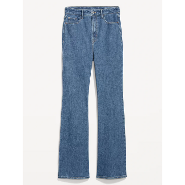 Blue Extra High Rise Flare Jeans | Montivo Pakistan