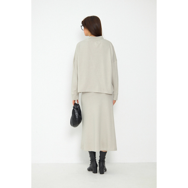 Beige Skirt and Top Matching Set | Montivo Pakistan