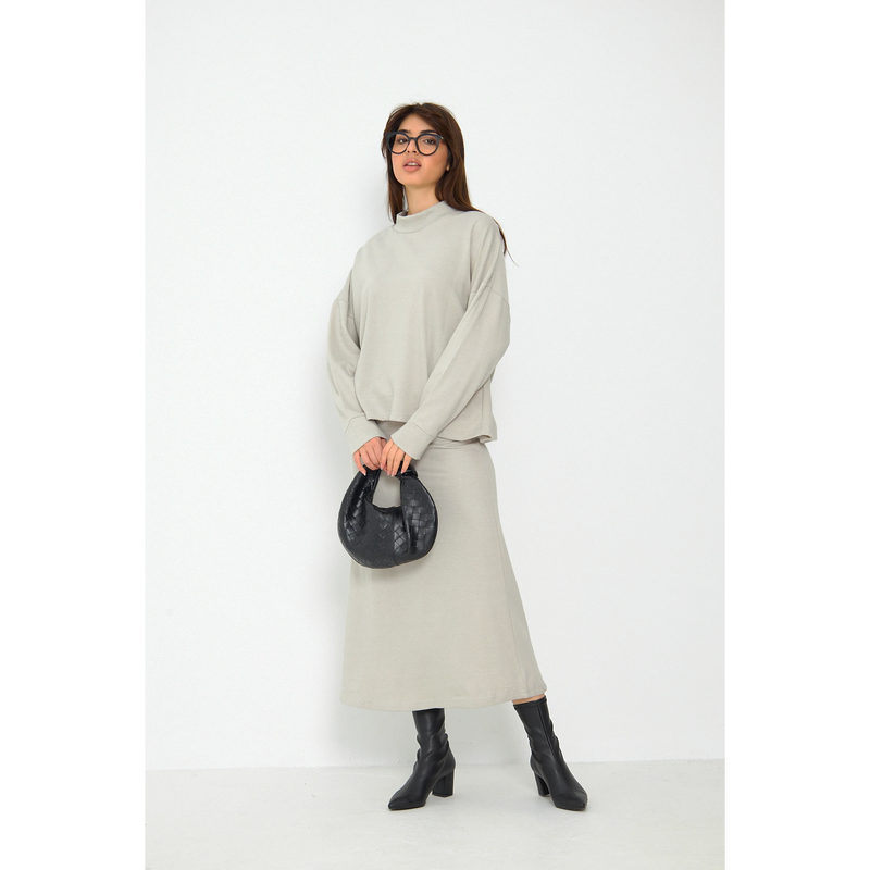Beige Skirt and Top Matching Set | Montivo Pakistan