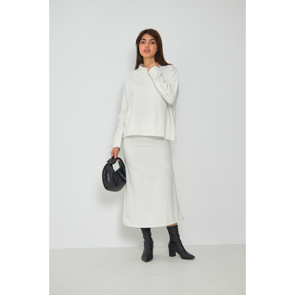 White Skirt and Top Matching Set | Montivo Pakistan