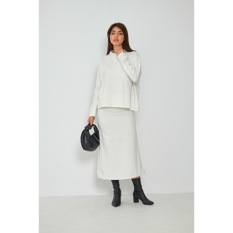 White Skirt and Top Matching Set | Montivo Pakistan