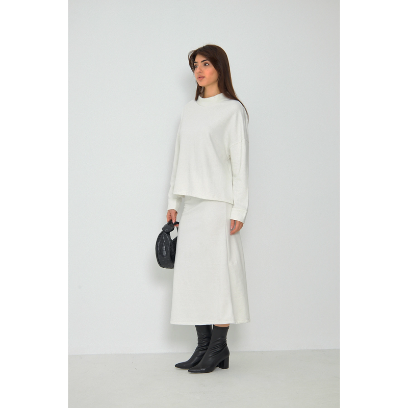 White Skirt and Top Matching Set | Montivo Pakistan