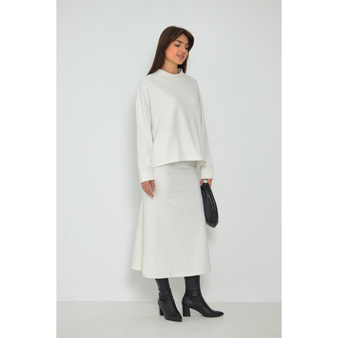 White Skirt and Top Matching Set | Montivo Pakistan