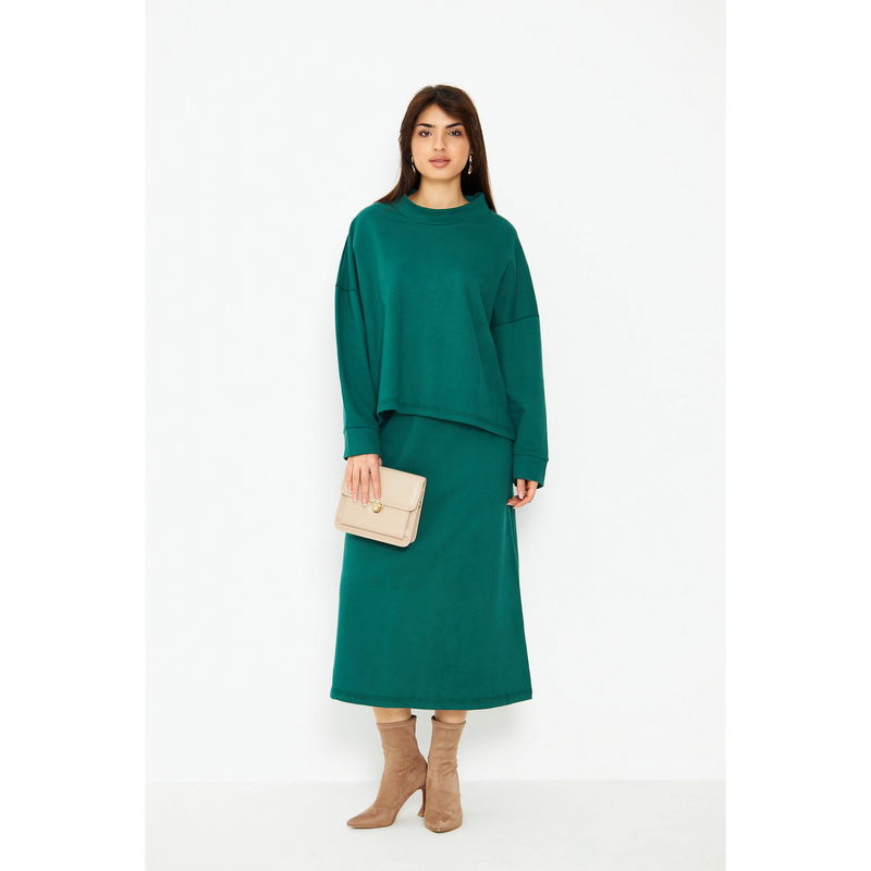 Green Skirt and Top Matching Set | Montivo Pakistan