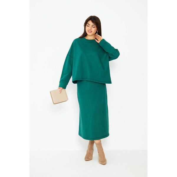 Green Skirt and Top Matching Set | Montivo Pakistan
