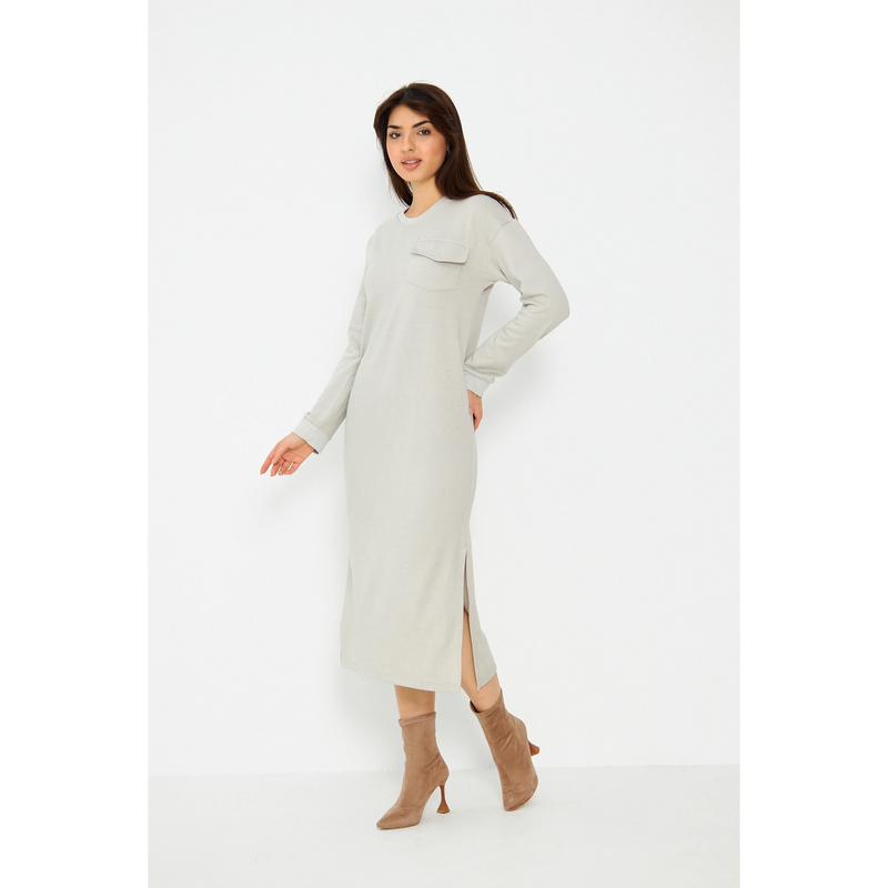 Beige Long Maxi Dress | Montivo Pakistan