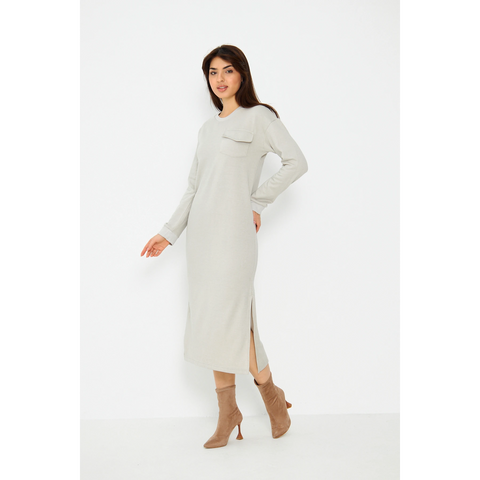 Beige Long Maxi Dress | Montivo Pakistan