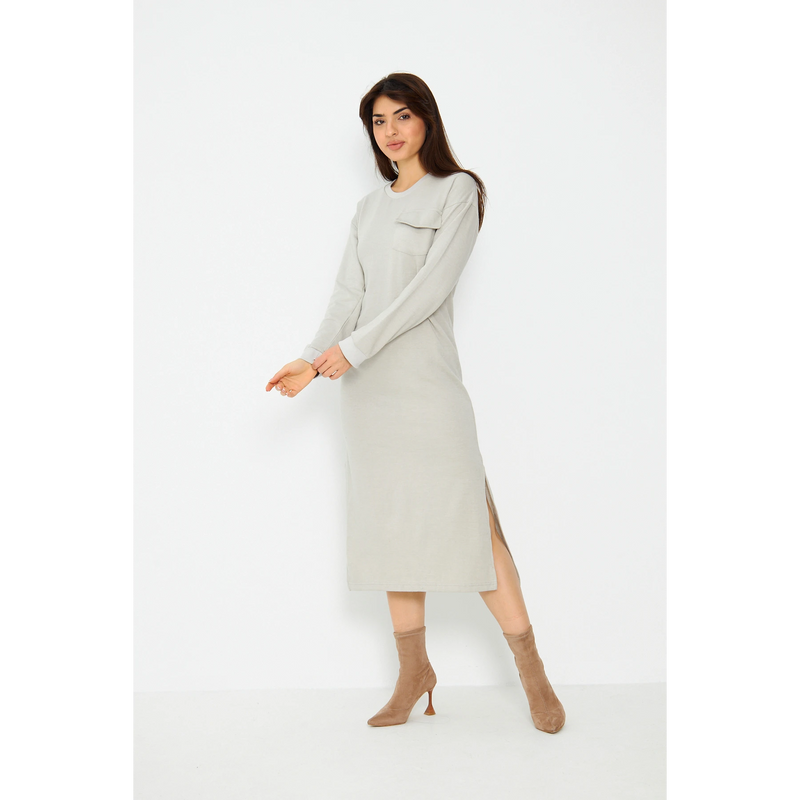 Beige Long Maxi Dress | Montivo Pakistan