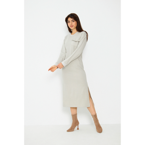 Beige Long Maxi Dress | Montivo Pakistan