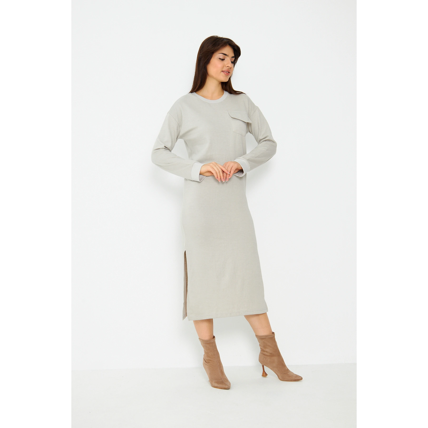 Beige Long Maxi Dress | Montivo Pakistan
