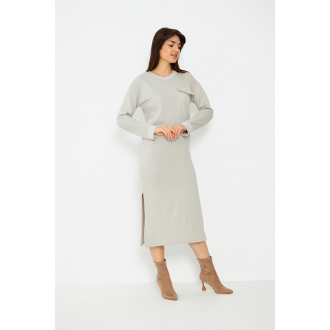 Beige Long Maxi Dress | Montivo Pakistan