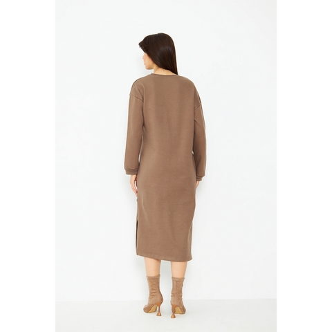 Coffee Long Maxi Dress | Montivo Pakistan