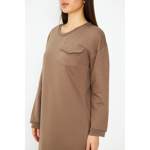 Coffee Long Maxi Dress | Montivo Pakistan