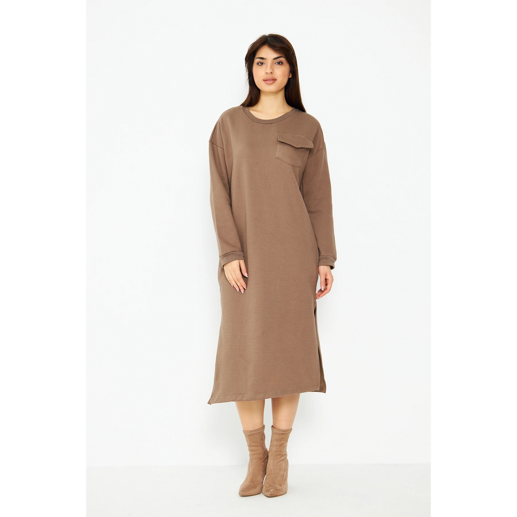 Coffee Long Maxi Dress | Montivo Pakistan