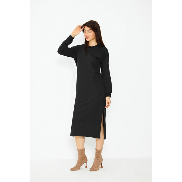 Black Long Maxi Dress | Montivo Pakistan