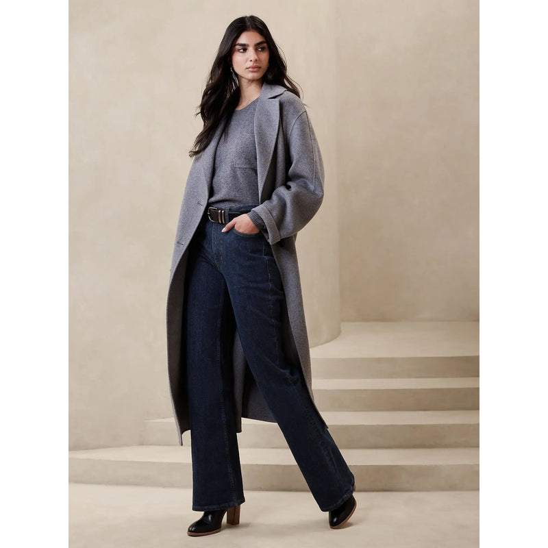 Dark Blue Relaxed Flare Jeans | Montivo Pakistan