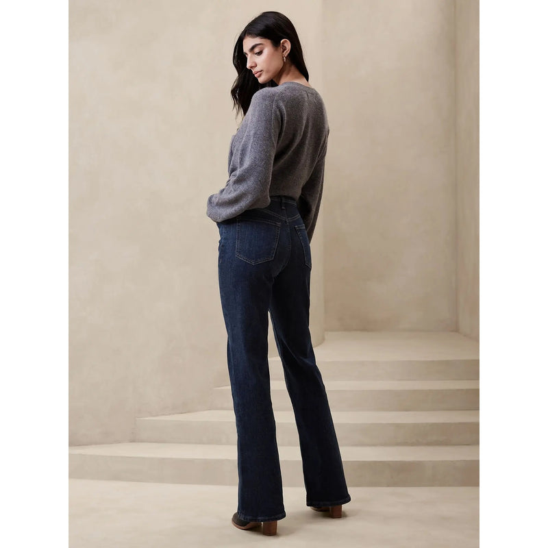 Dark Blue Relaxed Flare Jeans | Montivo Pakistan