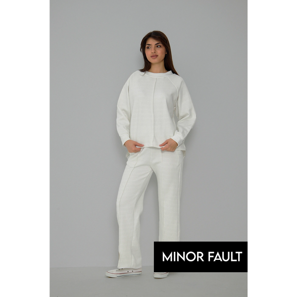 (Minor Fault) White Matching Set | Montivo Pakistan