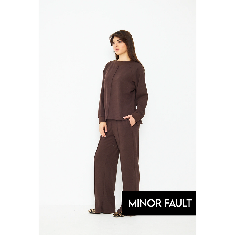 (Minor Fault) Brown Matching Set | Montivo Pakistan