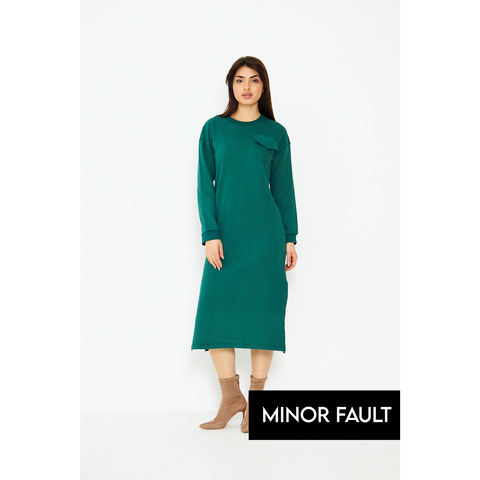 (Minor Fault) Green Long Maxi Dress | Montivo Pakistan