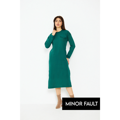(Minor Fault) Green Long Maxi Dress | Montivo Pakistan