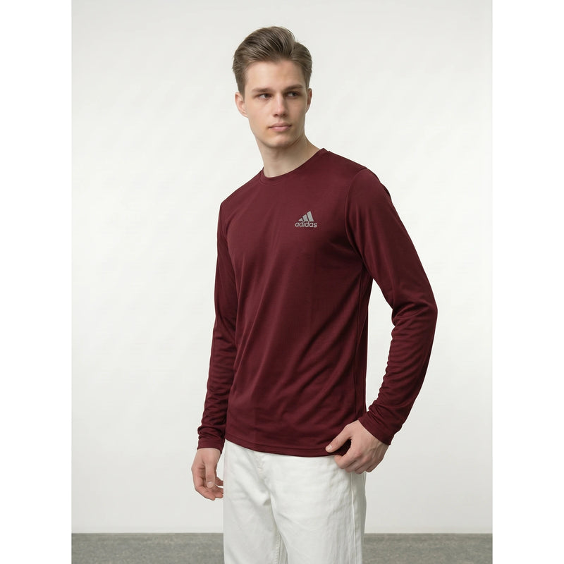 ADS Full Sleeves Dri-Fit Burgundy Tshirt | Montivo Pakistan